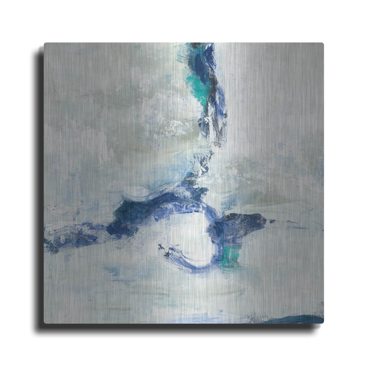'White And Blue' by Silvia Vassileva – Metal Wall Art