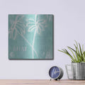 'Relax Mint' by Linda Woods – Metal Wall Art, 12x12 room view