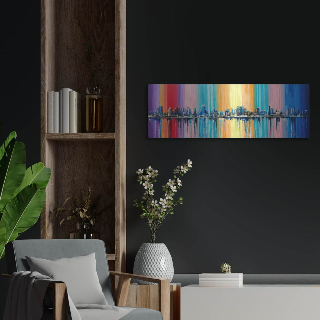 'Longest Day' – Metal Wall Art, 36x12 room view