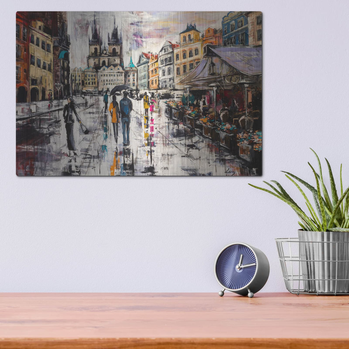 'Prague' – Metal Wall Art, 16x12 room view