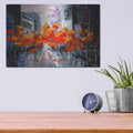 'City In A Foxy Clothes' by Luxe Metal Portfolio – Metal Wall Art, 16x12 room view