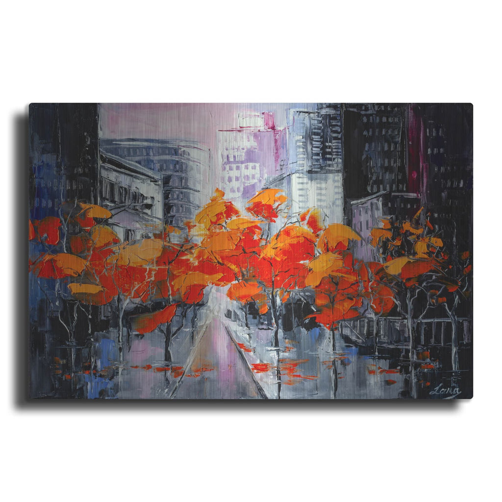 'City In A Foxy Clothes' by Luxe Metal Portfolio – Metal Wall Art