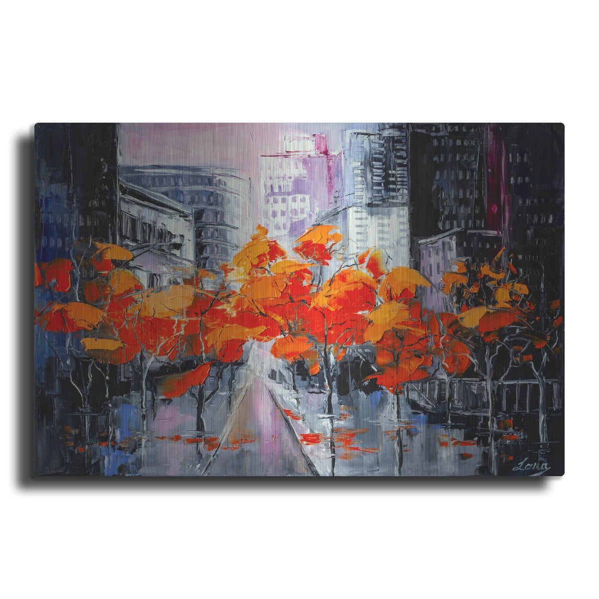 'City In A Foxy Clothes' by Luxe Metal Portfolio – Metal Wall Art