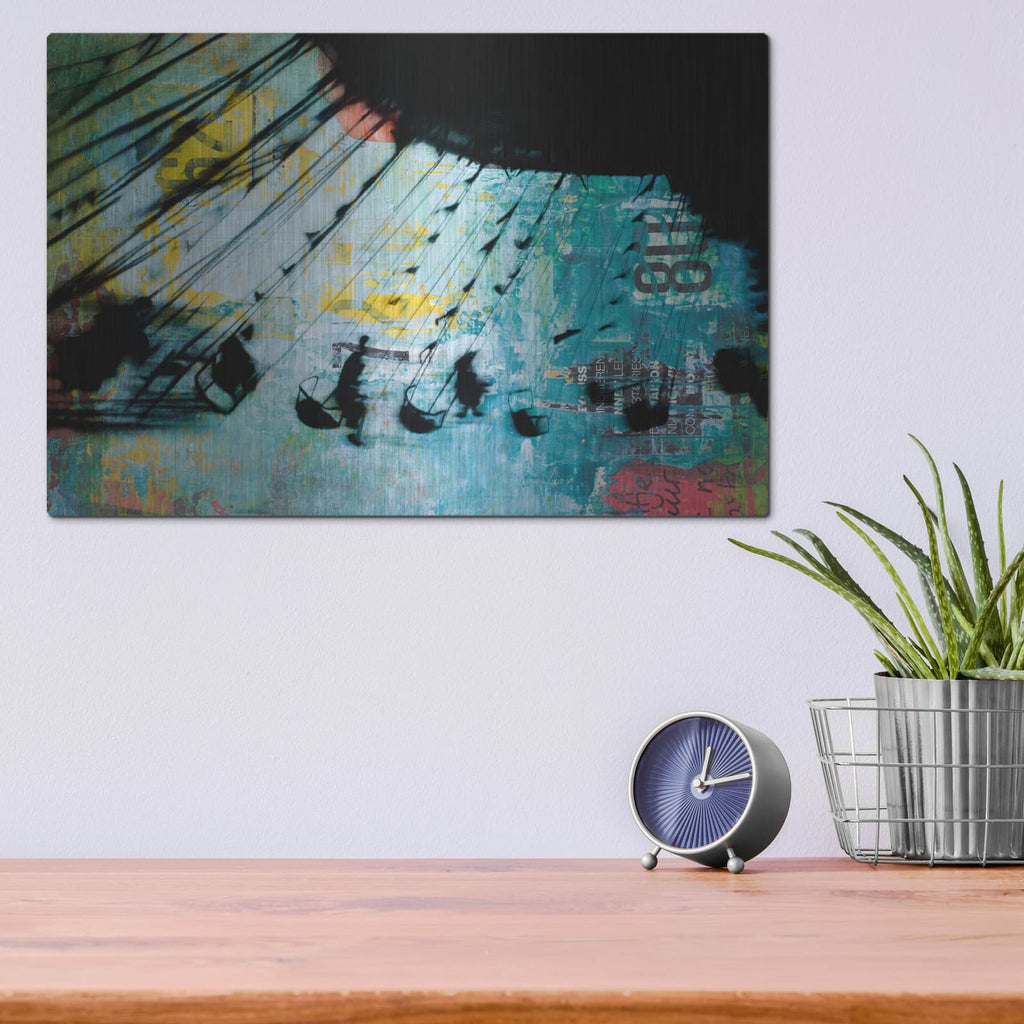 'MERRY GO ROUND' by DB Waterman – Metal Wall Art, 16x12 room view