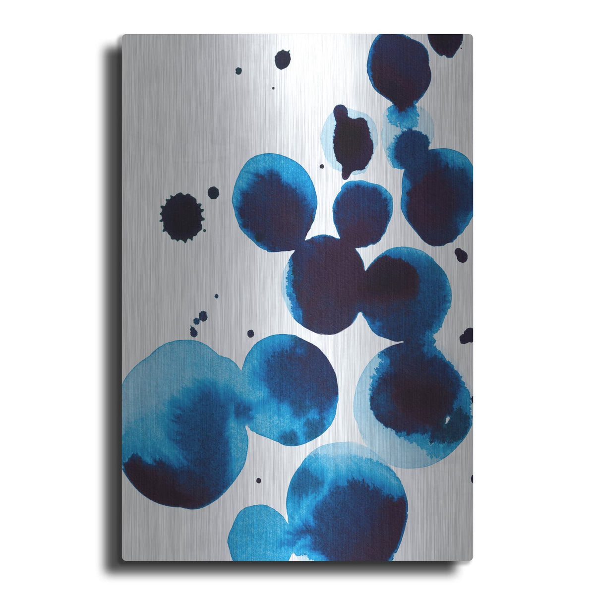 'Blue Drops 4' by Annie Warren – Metal Wall Art