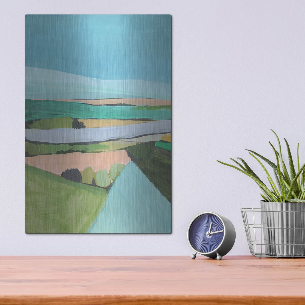 'Bright Colored Countryside 1' by Annie Warren – Metal Wall Art, 12x16 room view