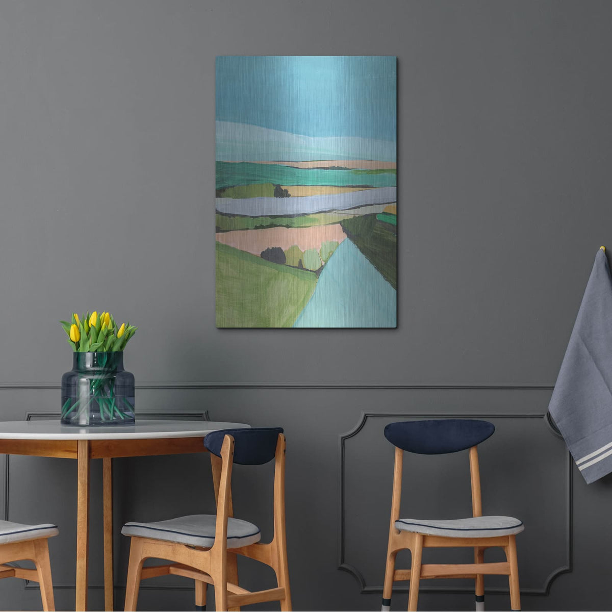 'Bright Colored Countryside 1' by Annie Warren – Metal Wall Art, 24x36 room view
