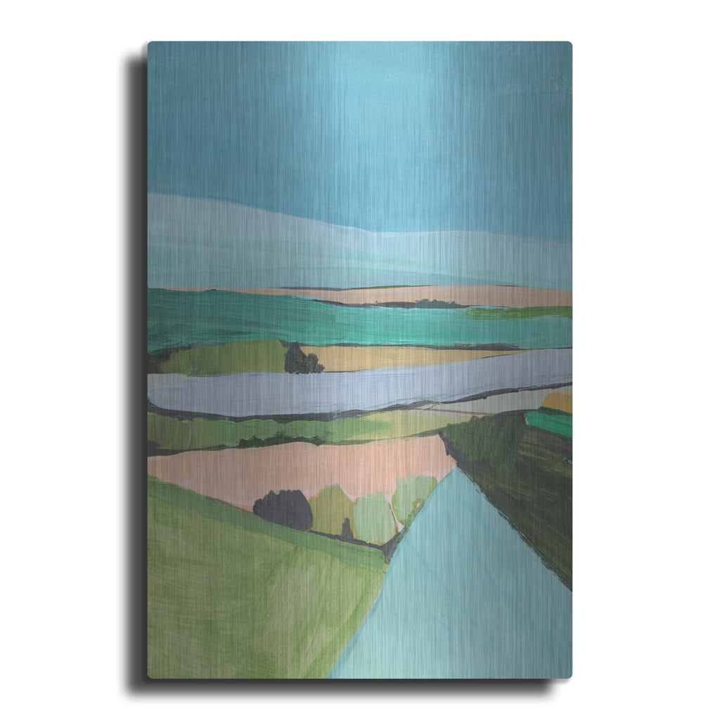 'Bright Colored Countryside 1' by Annie Warren – Metal Wall Art