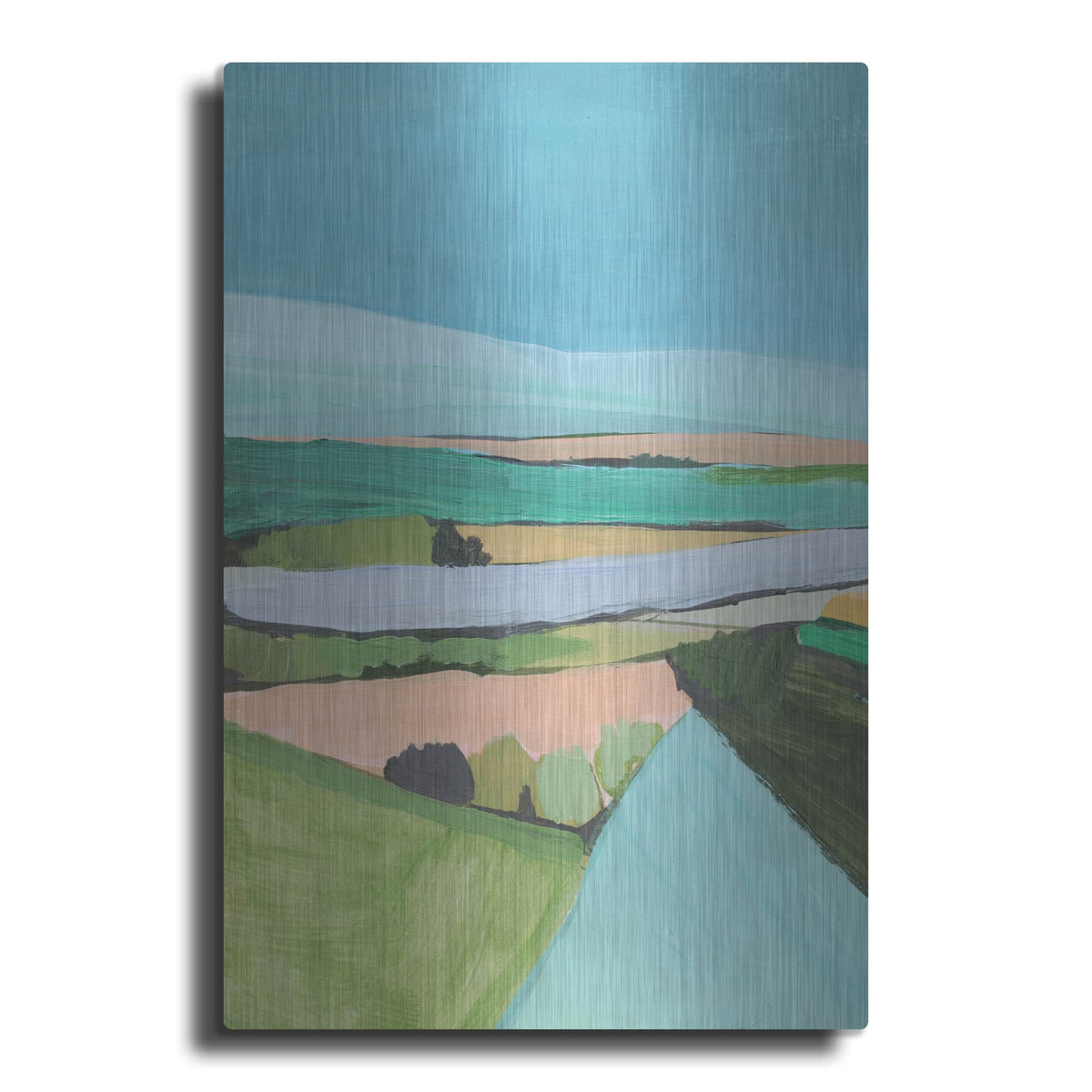 'Bright Colored Countryside 1' by Annie Warren – Metal Wall Art