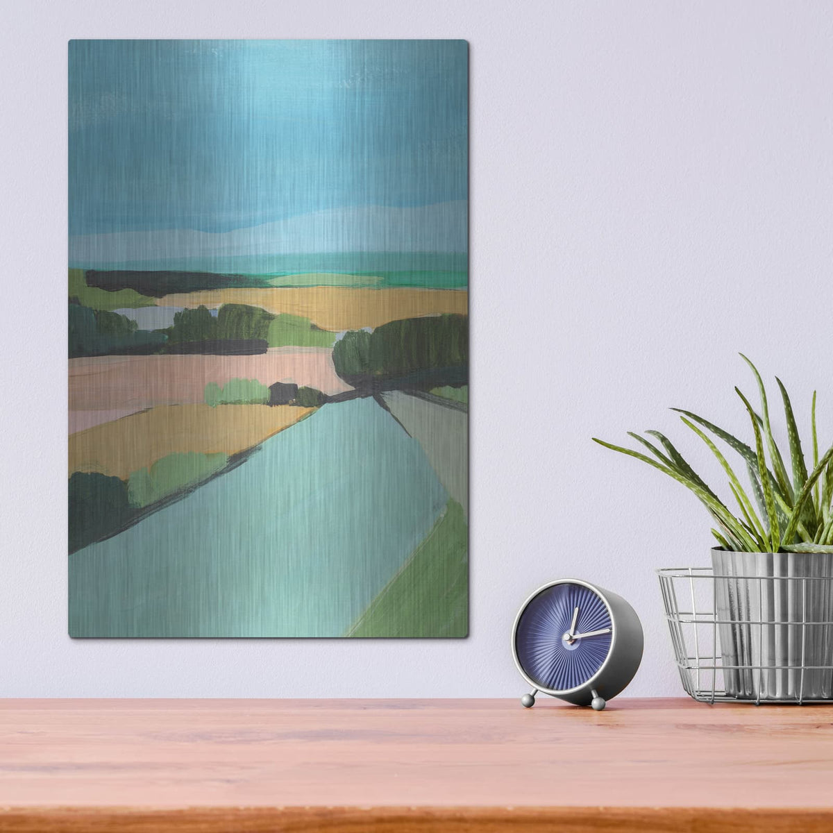 'Bright Colored Countryside 2' by Annie Warren – Metal Wall Art, 12x16 room view