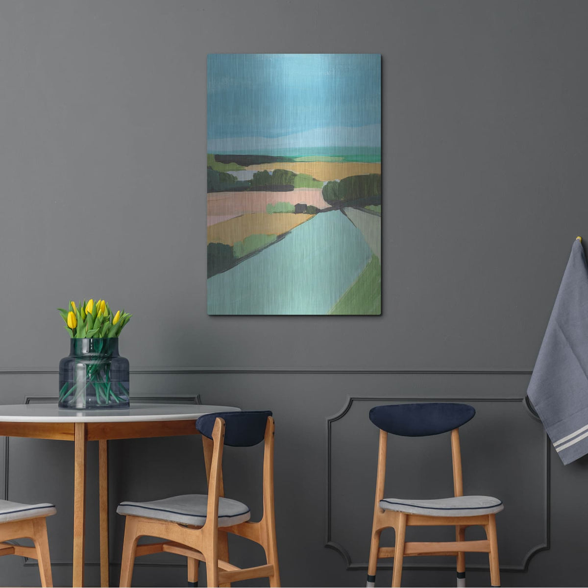 'Bright Colored Countryside 2' by Annie Warren – Metal Wall Art, 24x36 room view