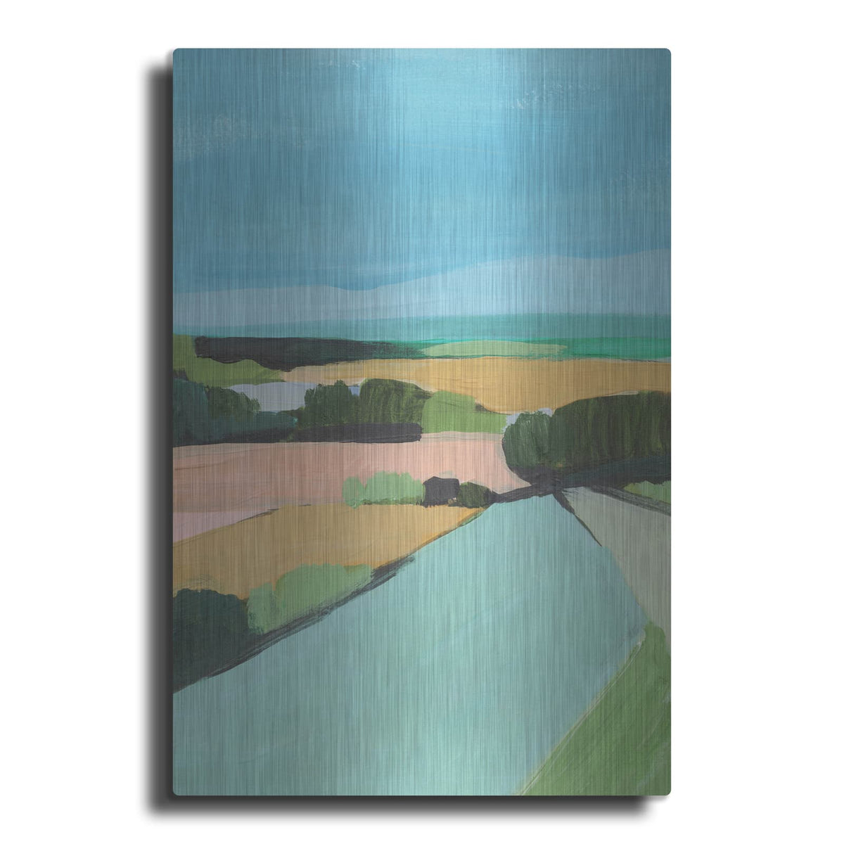 'Bright Colored Countryside 2' by Annie Warren – Metal Wall Art
