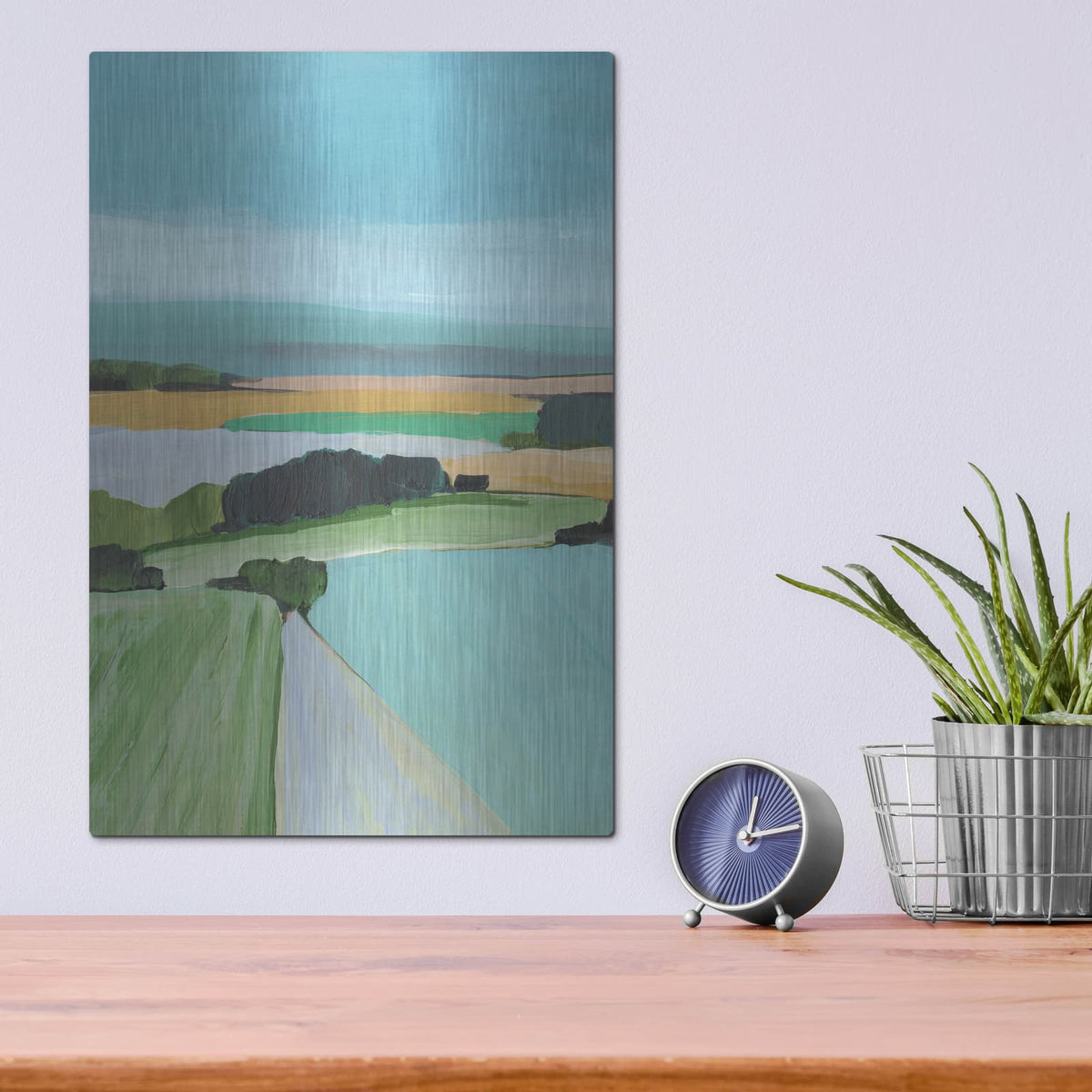'Bright Colored Countryside 3' by Annie Warren – Metal Wall Art, 12x16 room view