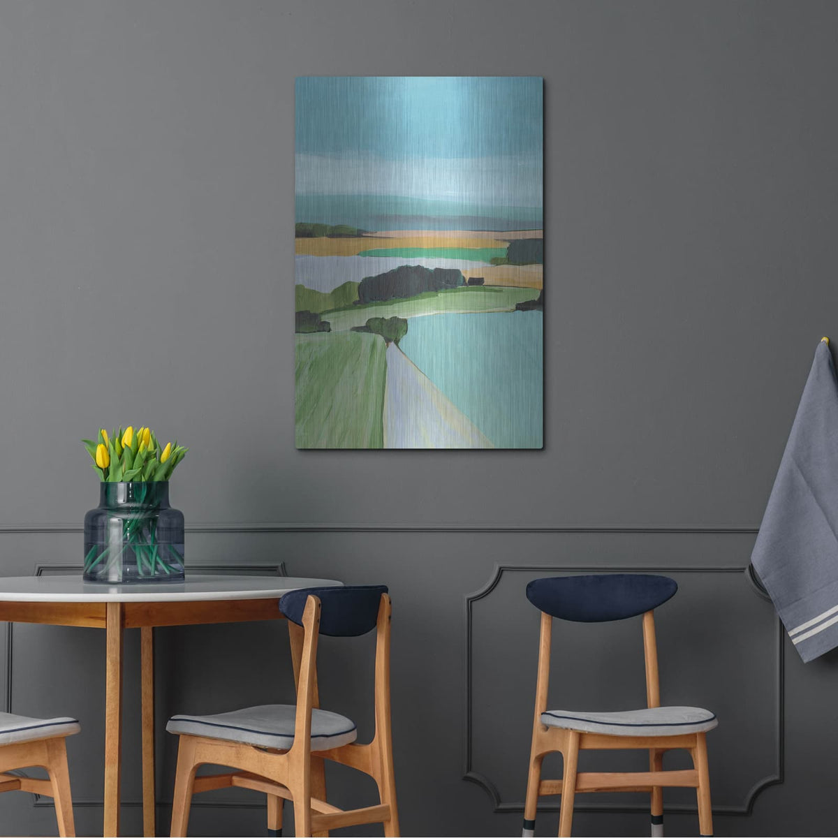 'Bright Colored Countryside 3' by Annie Warren – Metal Wall Art, 24x36 room view