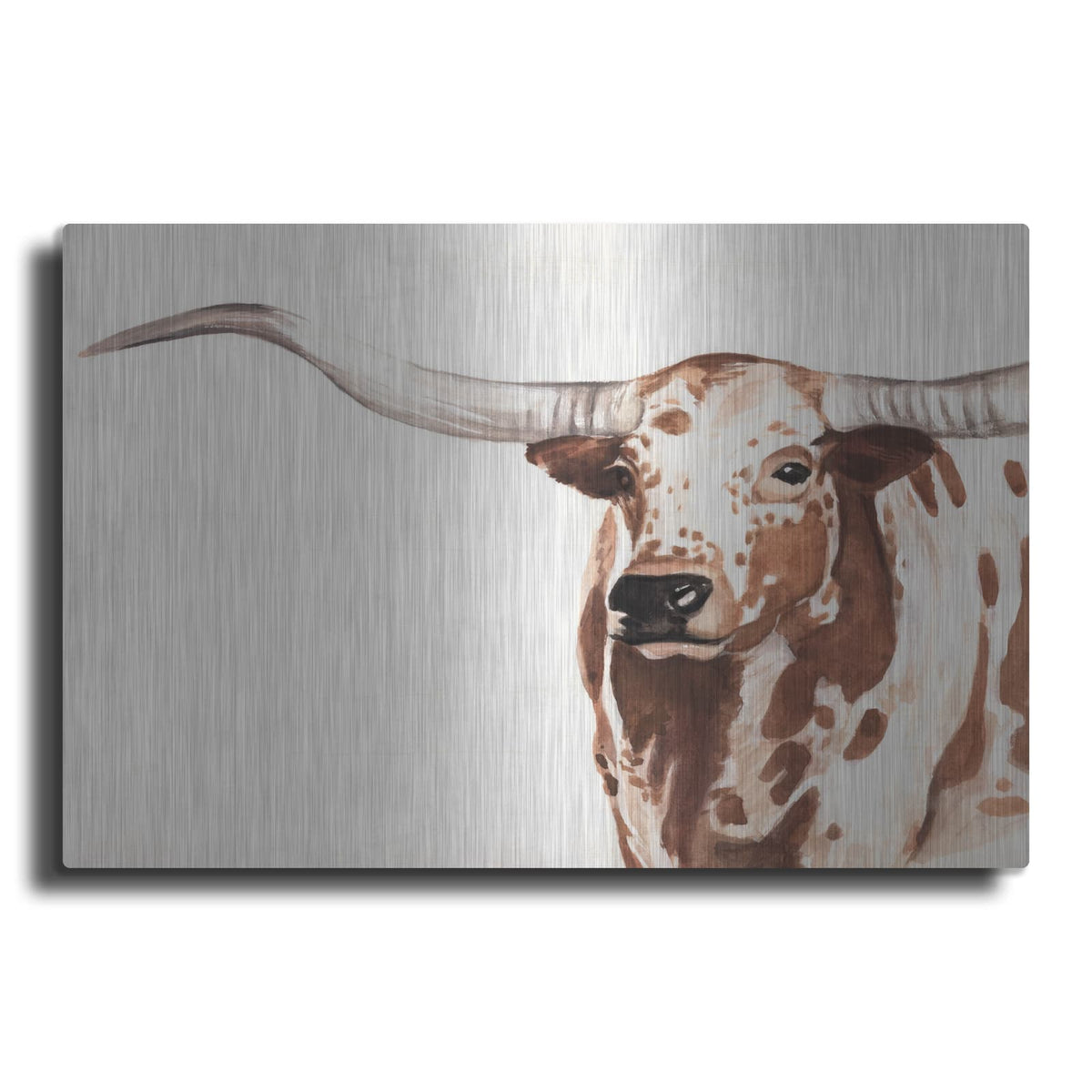 'Spotted Steer 2' by Annie Warren – Metal Wall Art