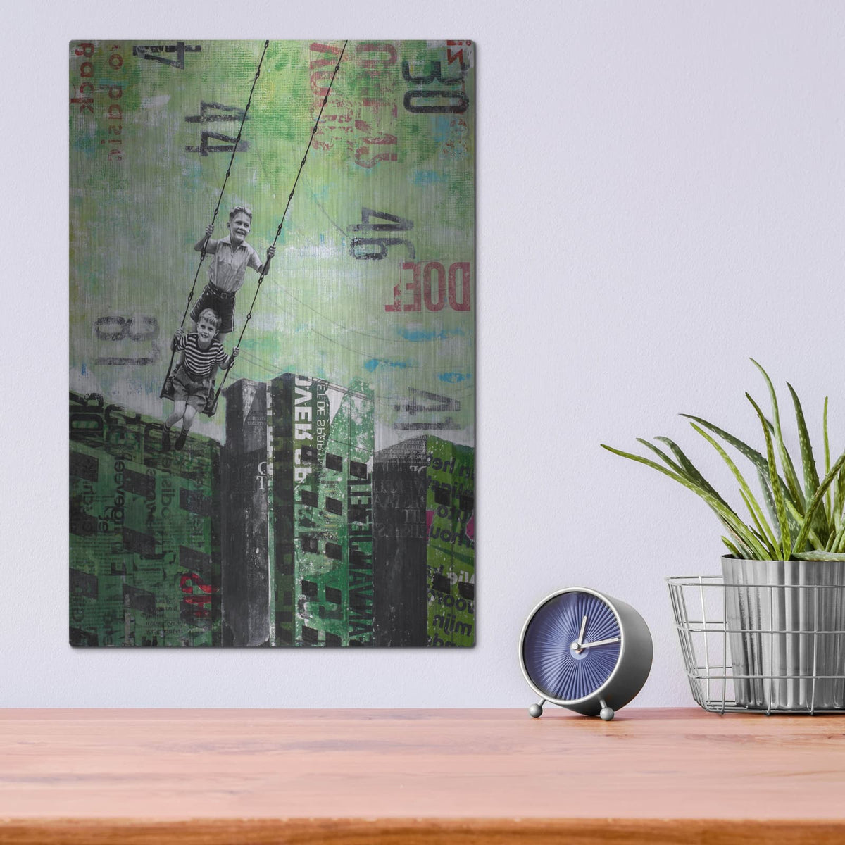 'TUESDAY SWING' by DB Waterman – Metal Wall Art, 12x16 room view