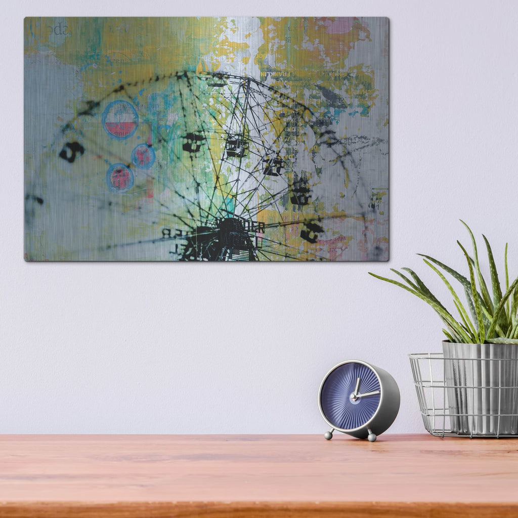 'WONDER WHEEL' by DB Waterman – Metal Wall Art, 16x12 room view