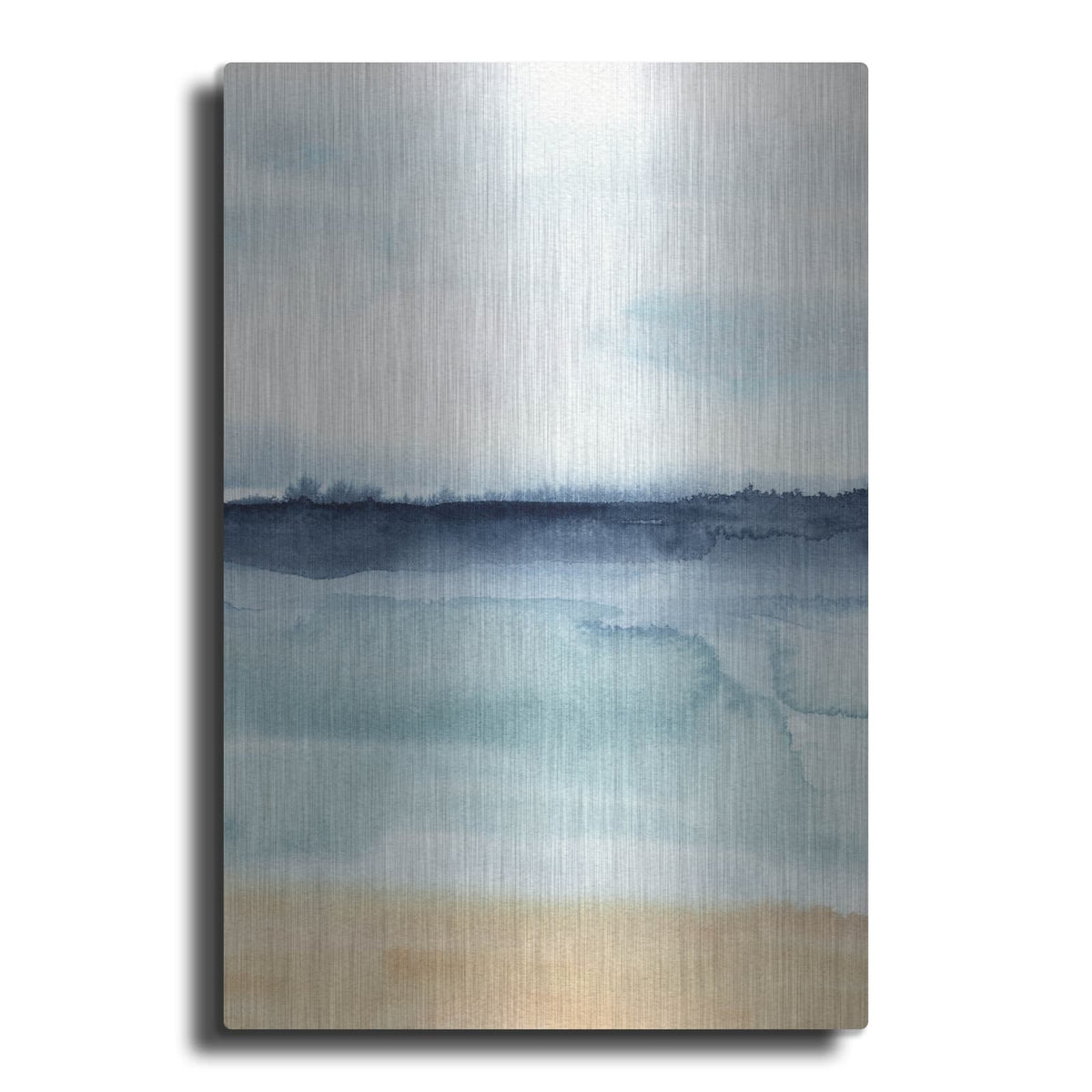 'Watercolor Ocean Horizon 1' by Annie Warren – Metal Wall Art
