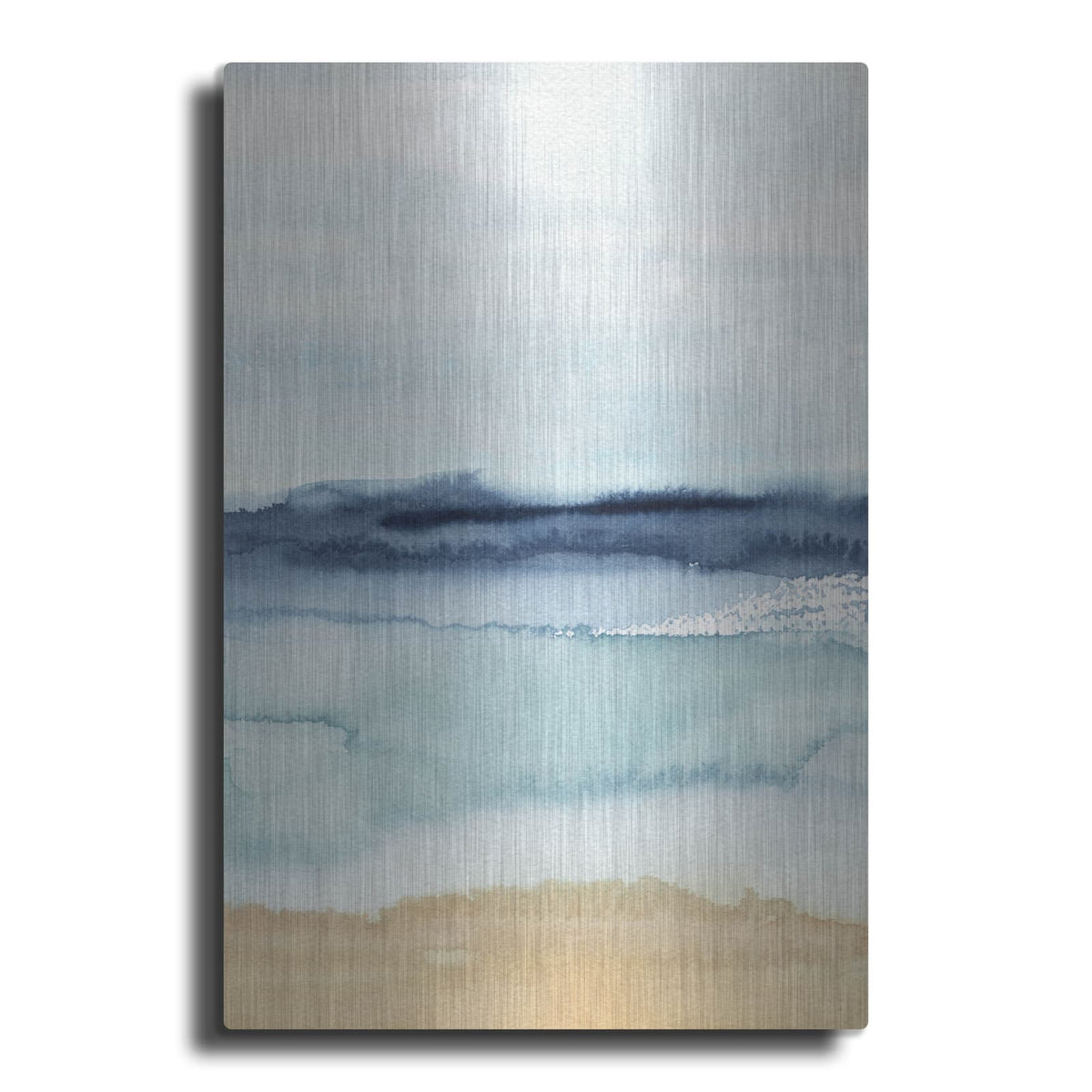 'Watercolor Ocean Horizon 2' by Annie Warren – Metal Wall Art