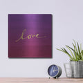 'Love' by Linda Woods – Metal Wall Art, 12x12 room view