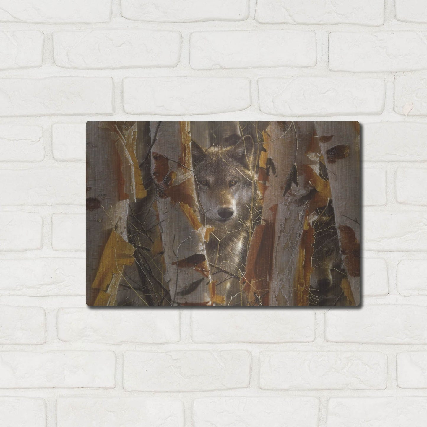 Luxe Metal Art 'The Guardian' by Collin Bogle, Metal Wall Art,16x12