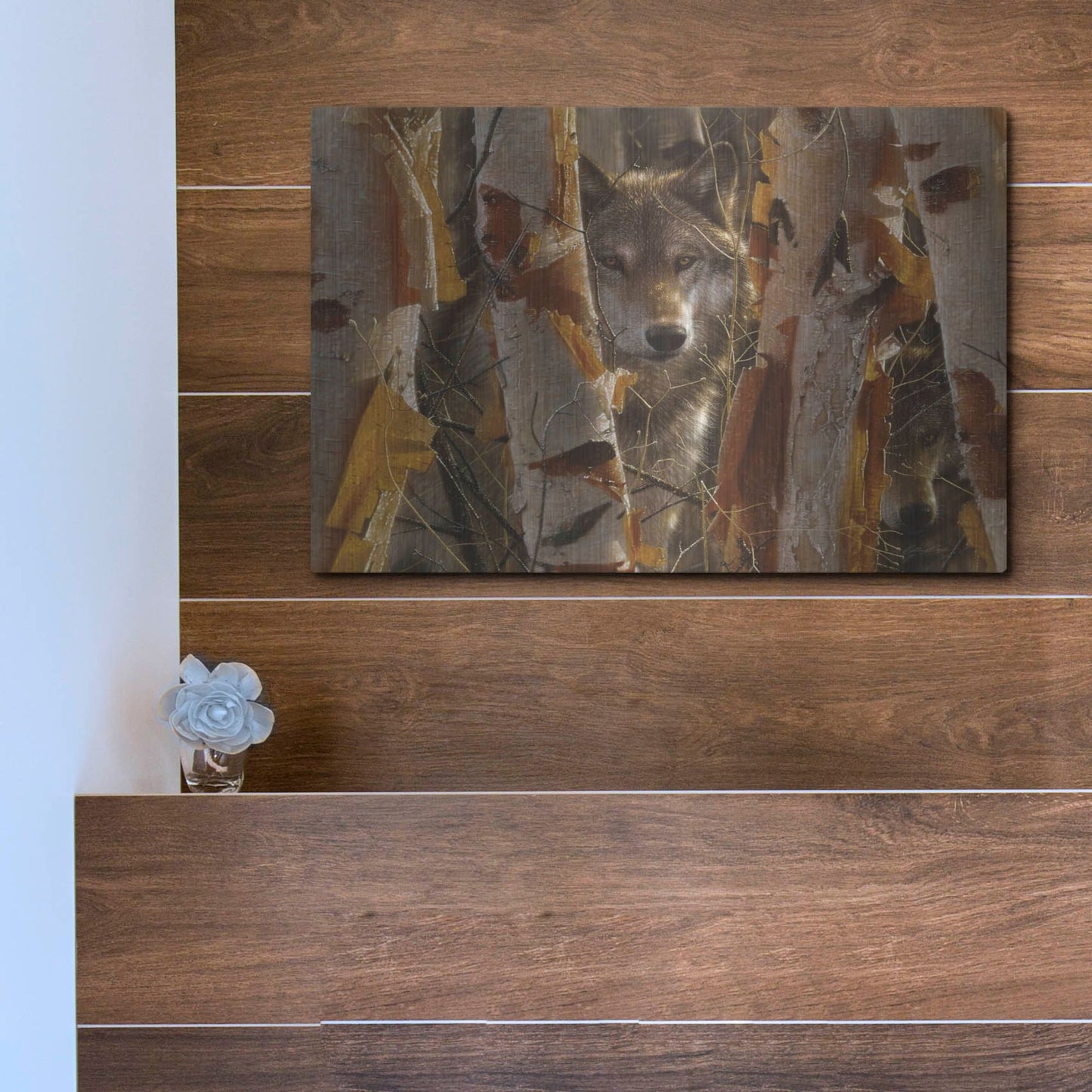 Luxe Metal Art 'The Guardian' by Collin Bogle, Metal Wall Art,16x12