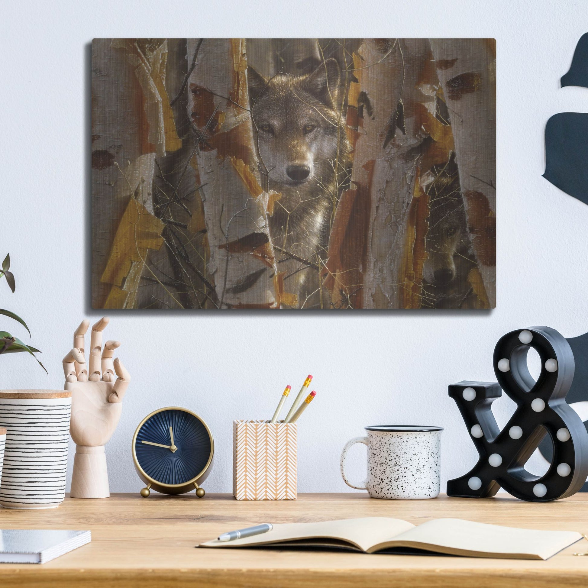 Luxe Metal Art 'The Guardian' by Collin Bogle, Metal Wall Art,16x12