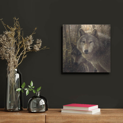 Luxe Metal Art 'Wood Land Companions' by Collin Bogle, Metal Wall Art,12x12
