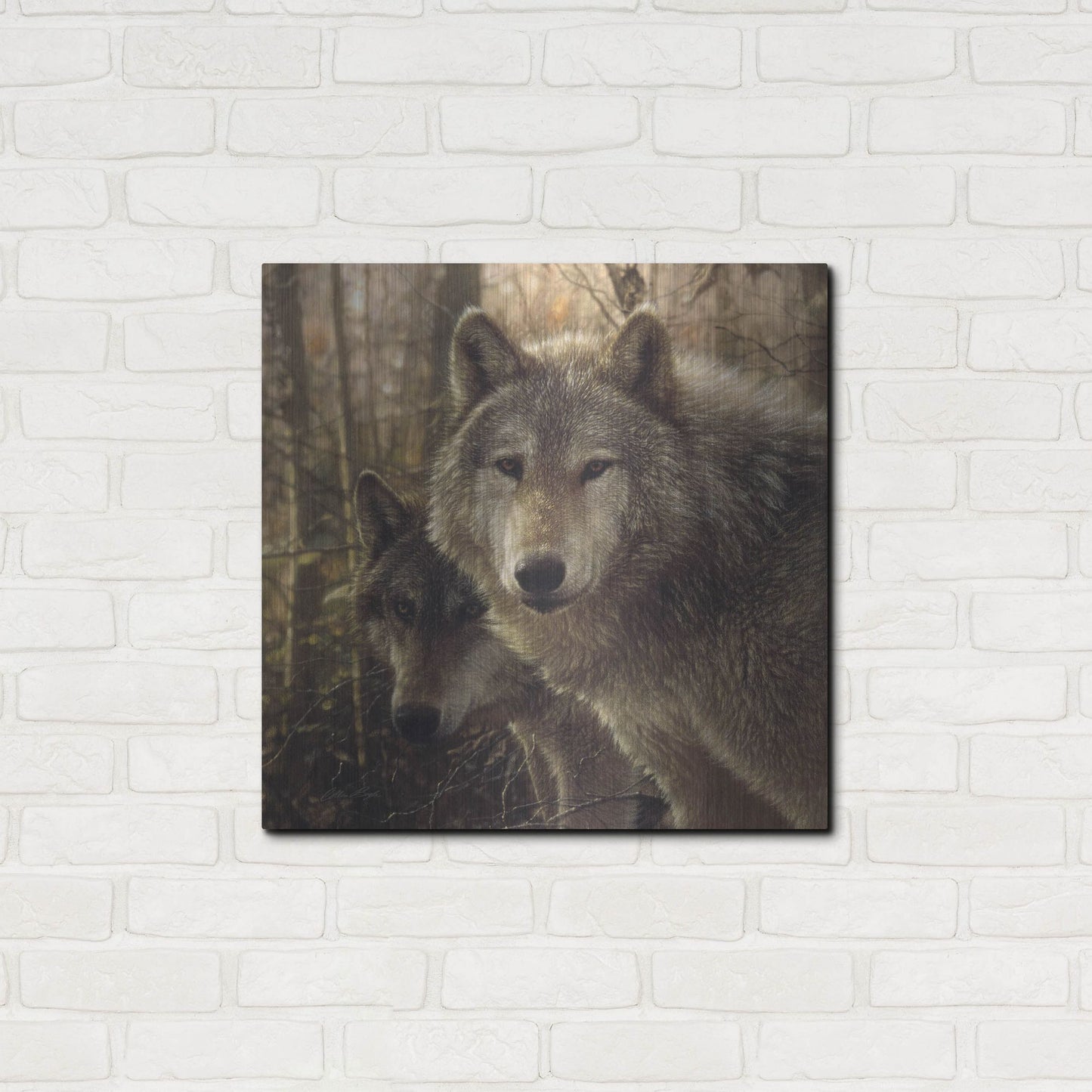 Luxe Metal Art 'Wood Land Companions' by Collin Bogle, Metal Wall Art,24x24