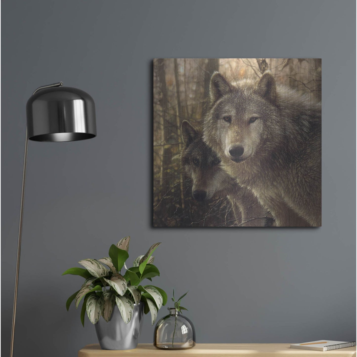 Luxe Metal Art 'Wood Land Companions' by Collin Bogle, Metal Wall Art,24x24