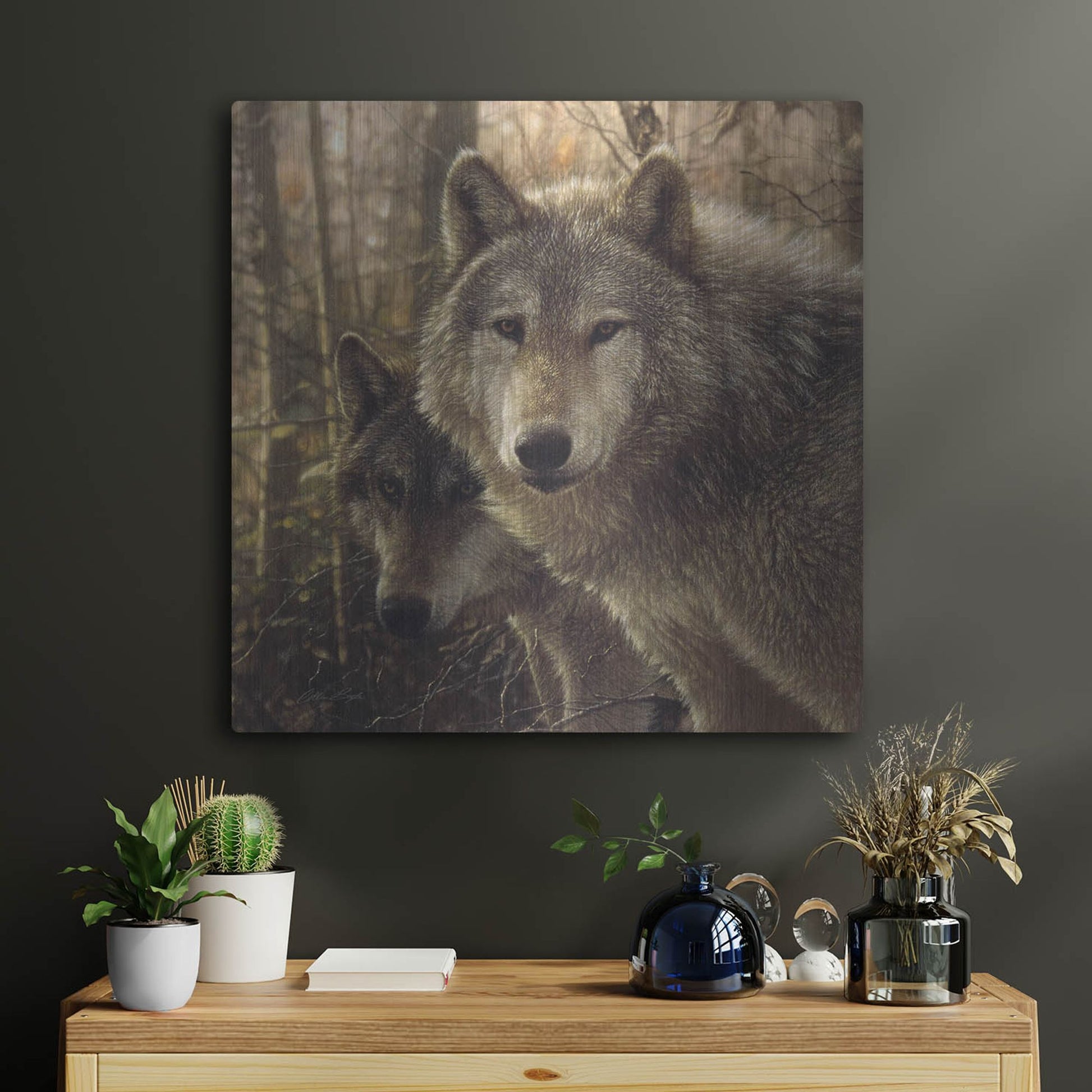 Luxe Metal Art 'Wood Land Companions' by Collin Bogle, Metal Wall Art,24x24
