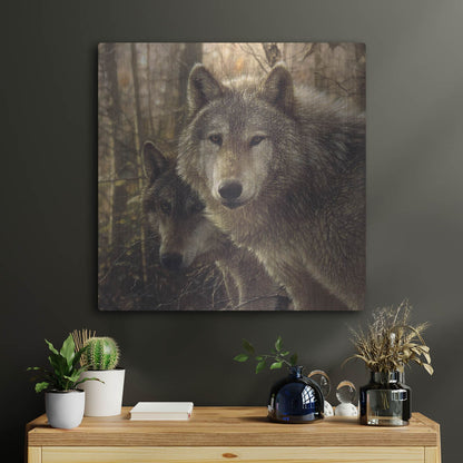 Luxe Metal Art 'Wood Land Companions' by Collin Bogle, Metal Wall Art,24x24