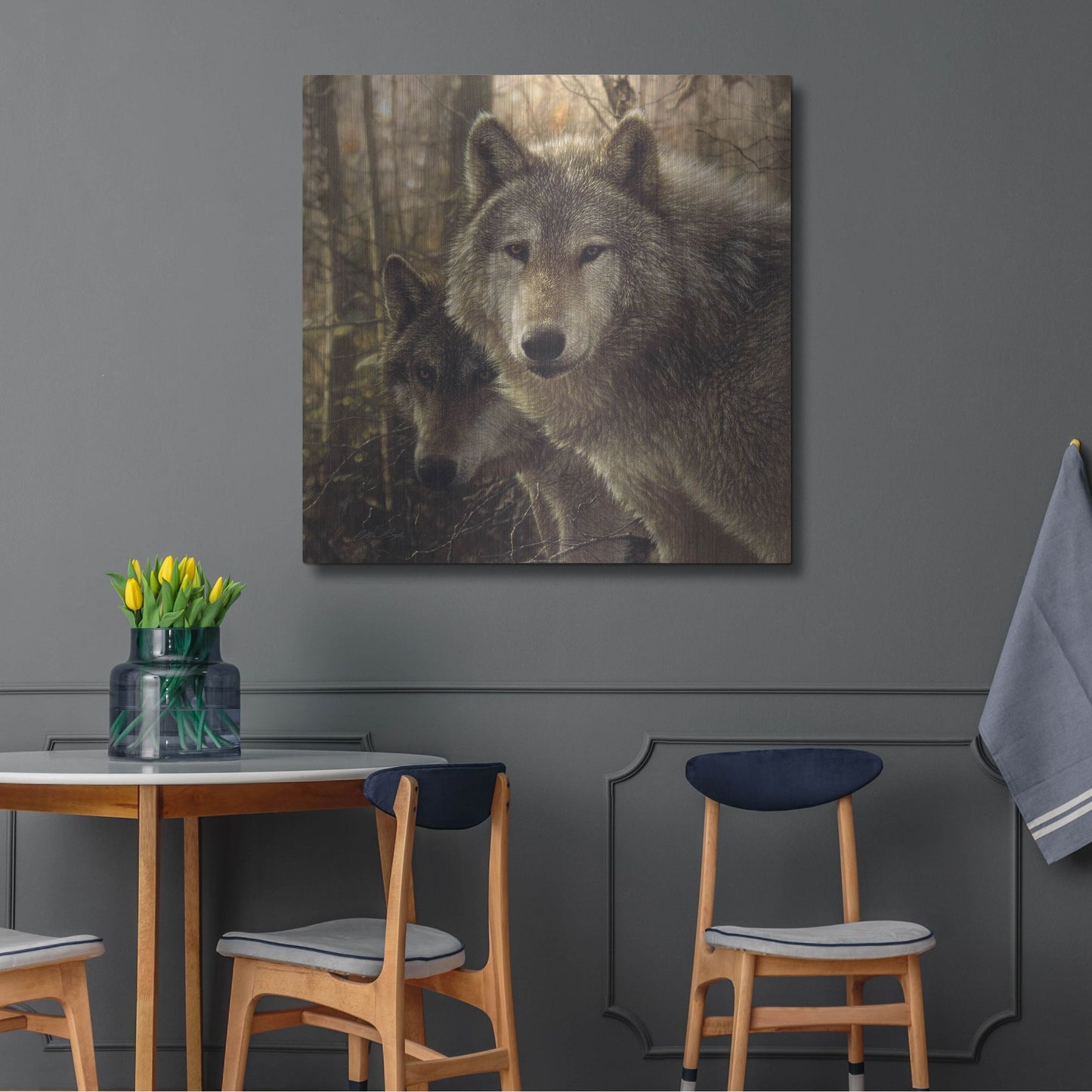 Luxe Metal Art 'Wood Land Companions' by Collin Bogle, Metal Wall Art,36x36