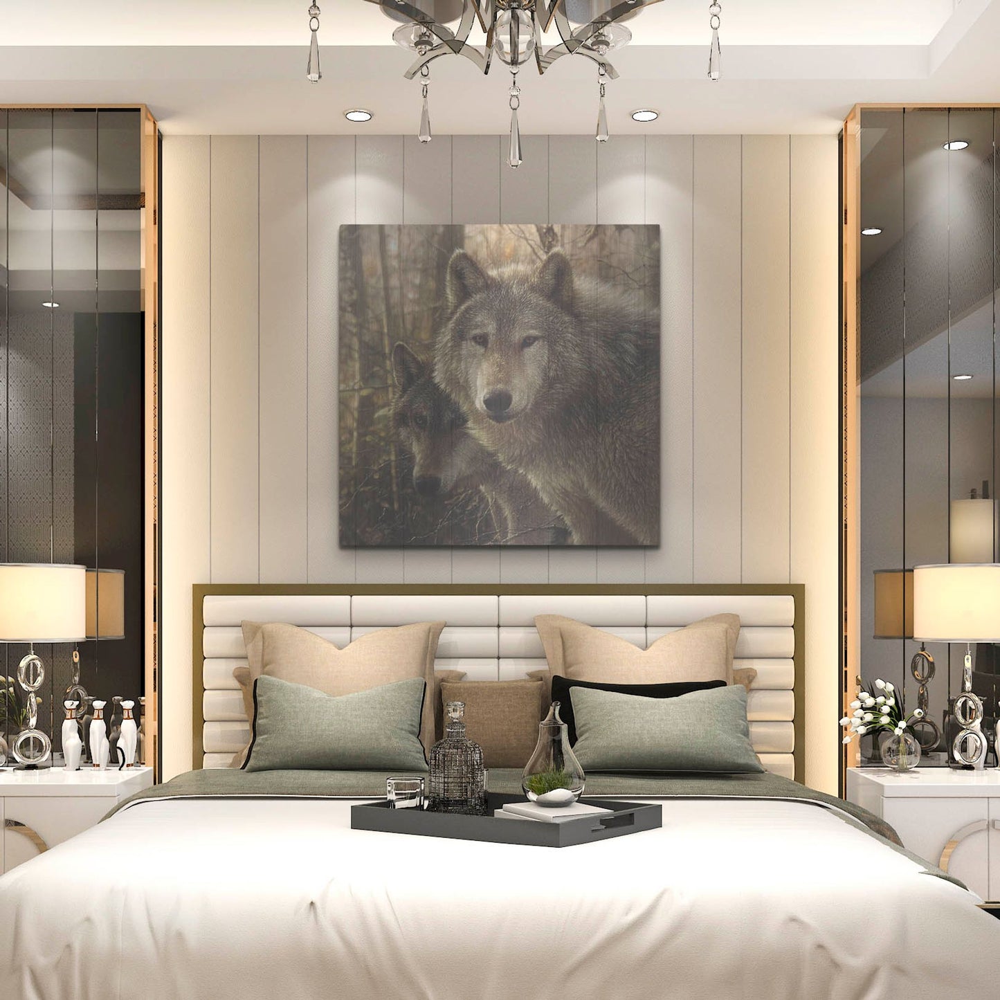 Luxe Metal Art 'Wood Land Companions' by Collin Bogle, Metal Wall Art,36x36