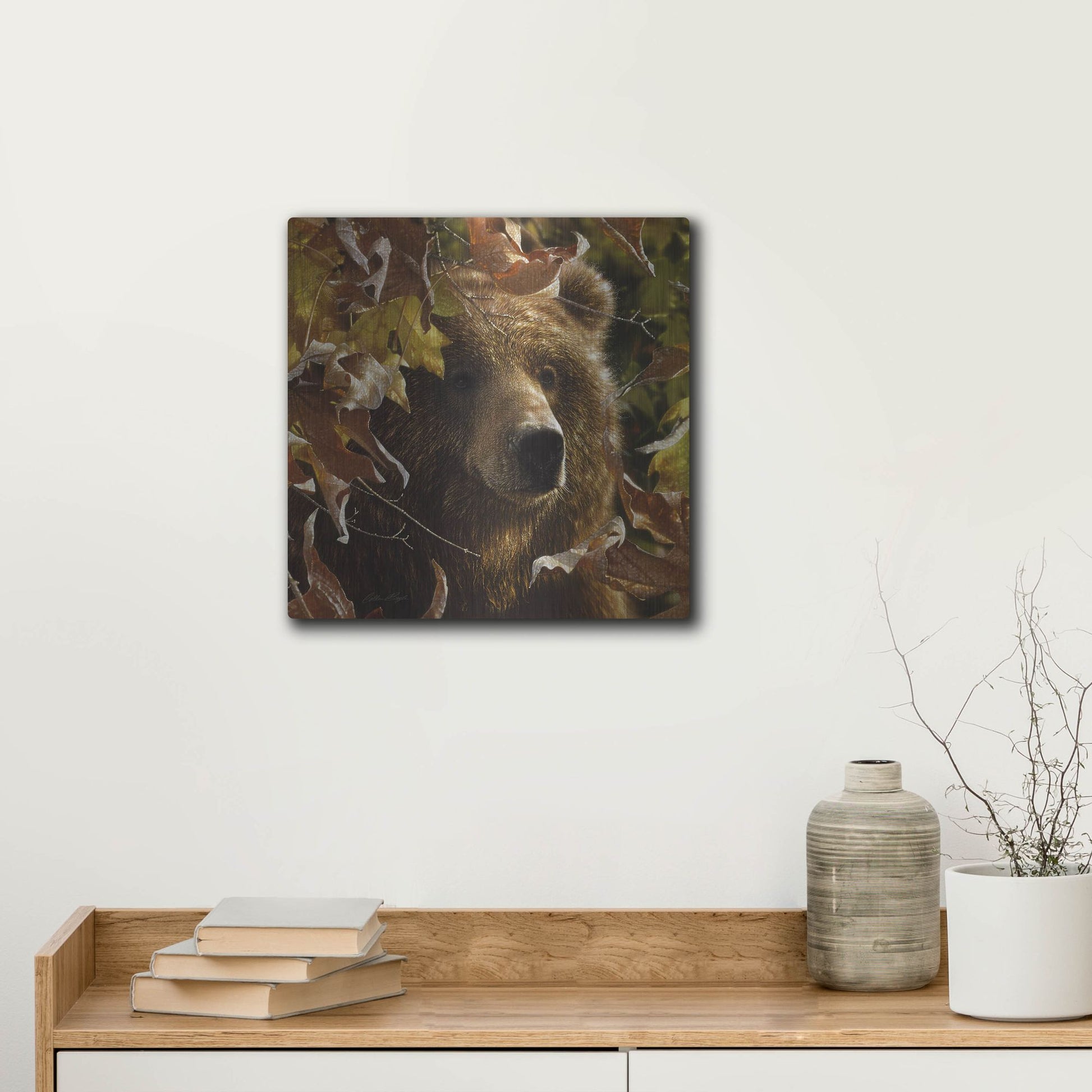 Luxe Metal Art 'Legend Of The Fall' by Collin Bogle, Metal Wall Art,12x12