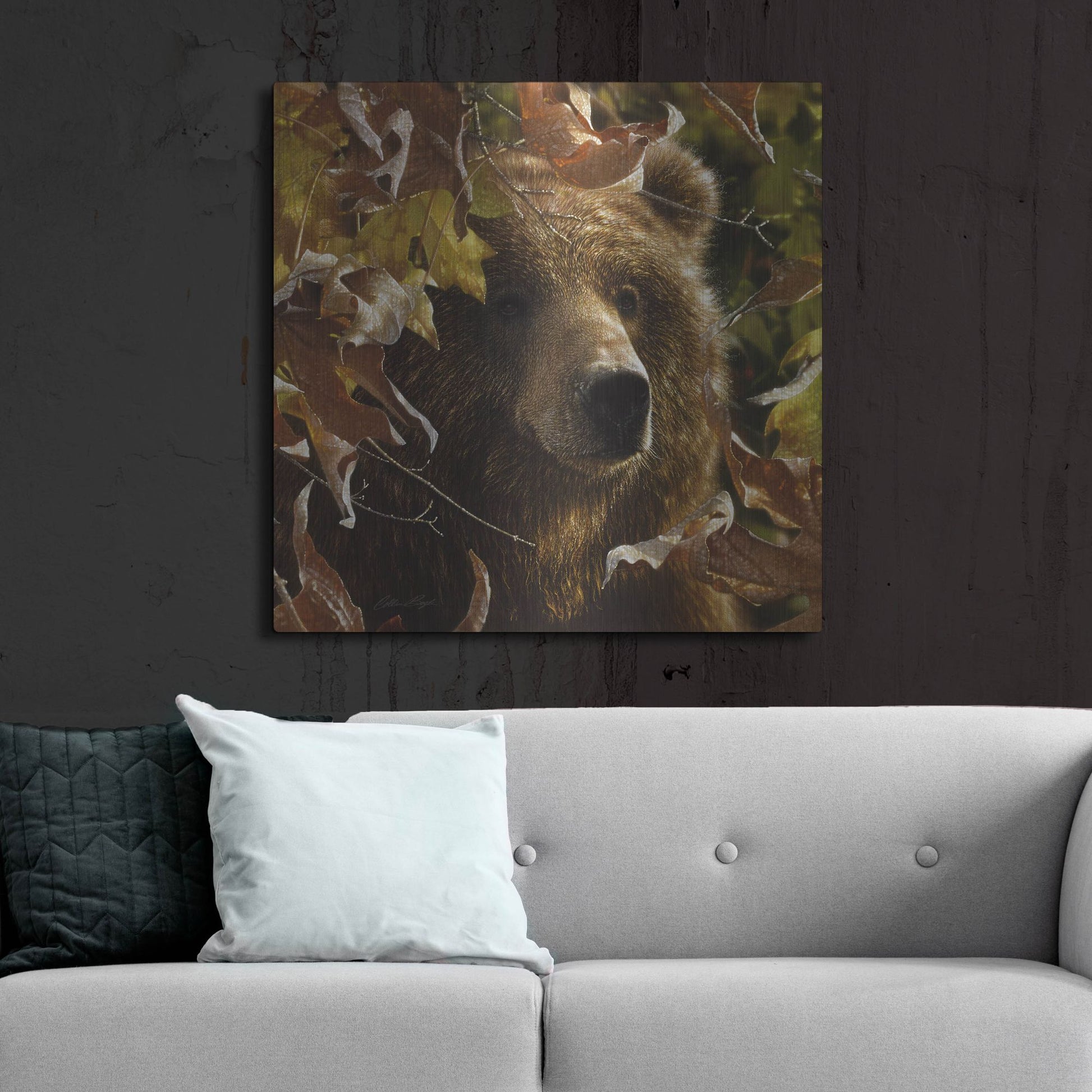 Luxe Metal Art 'Legend Of The Fall' by Collin Bogle, Metal Wall Art,36x36