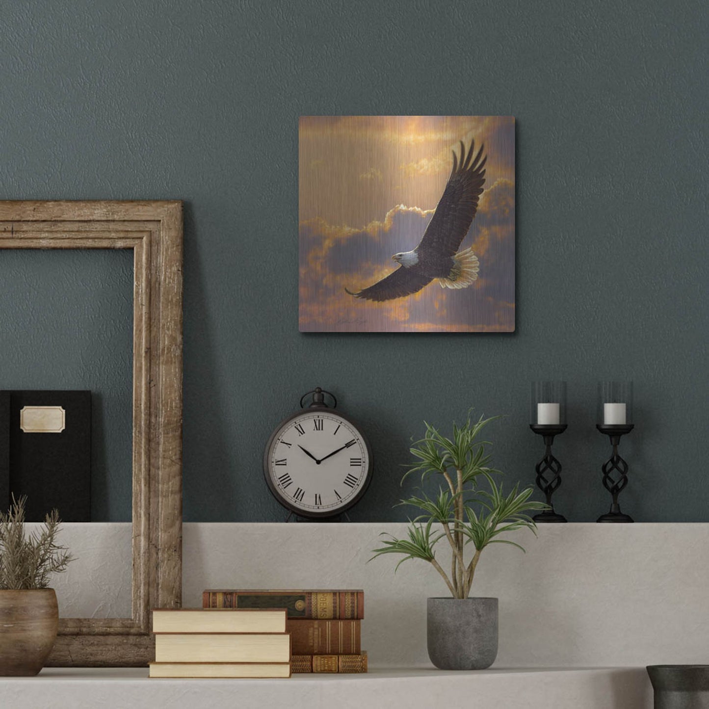 Luxe Metal Art 'Soaring Spirit' by Collin Bogle, Metal Wall Art,12x12