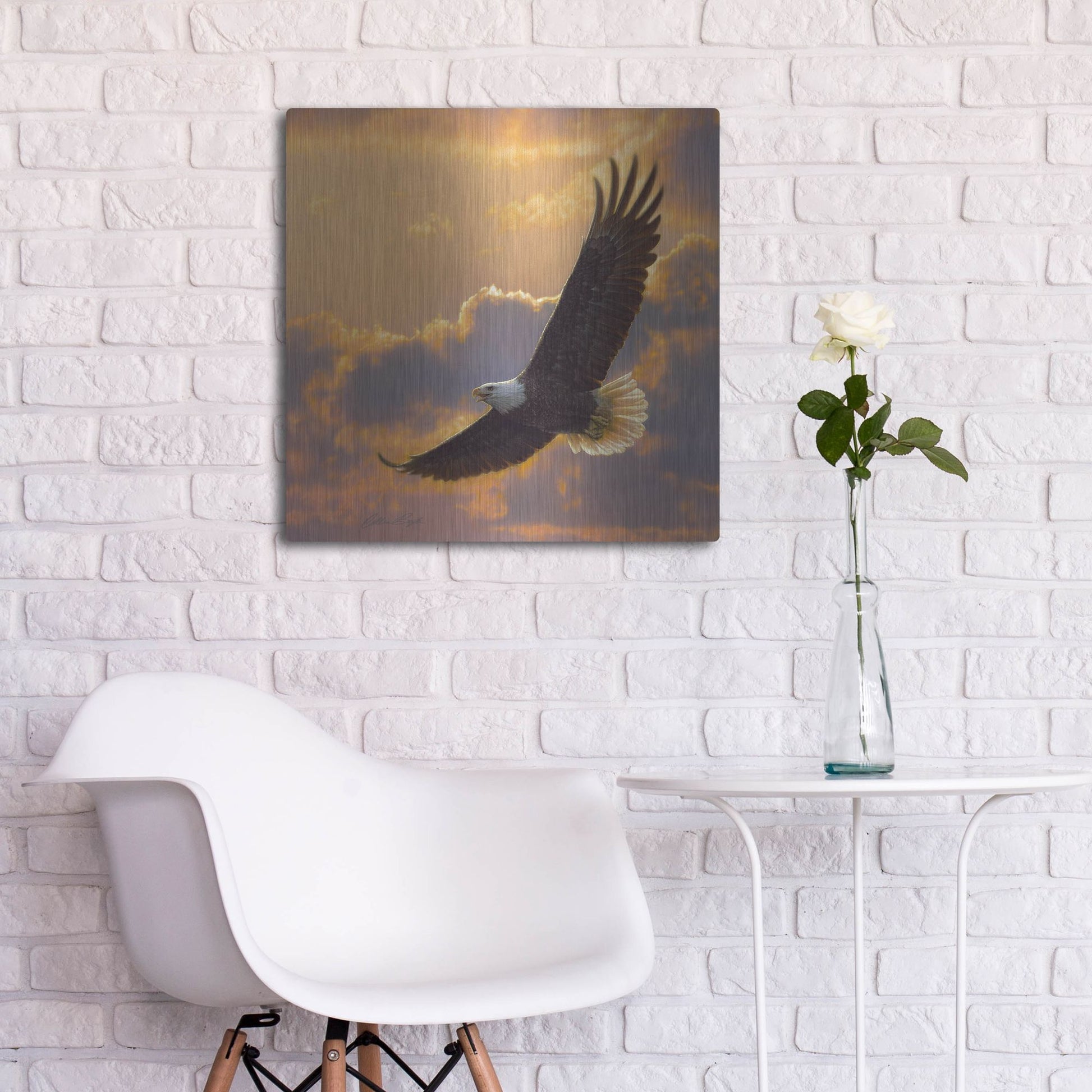 Luxe Metal Art 'Soaring Spirit' by Collin Bogle, Metal Wall Art,24x24