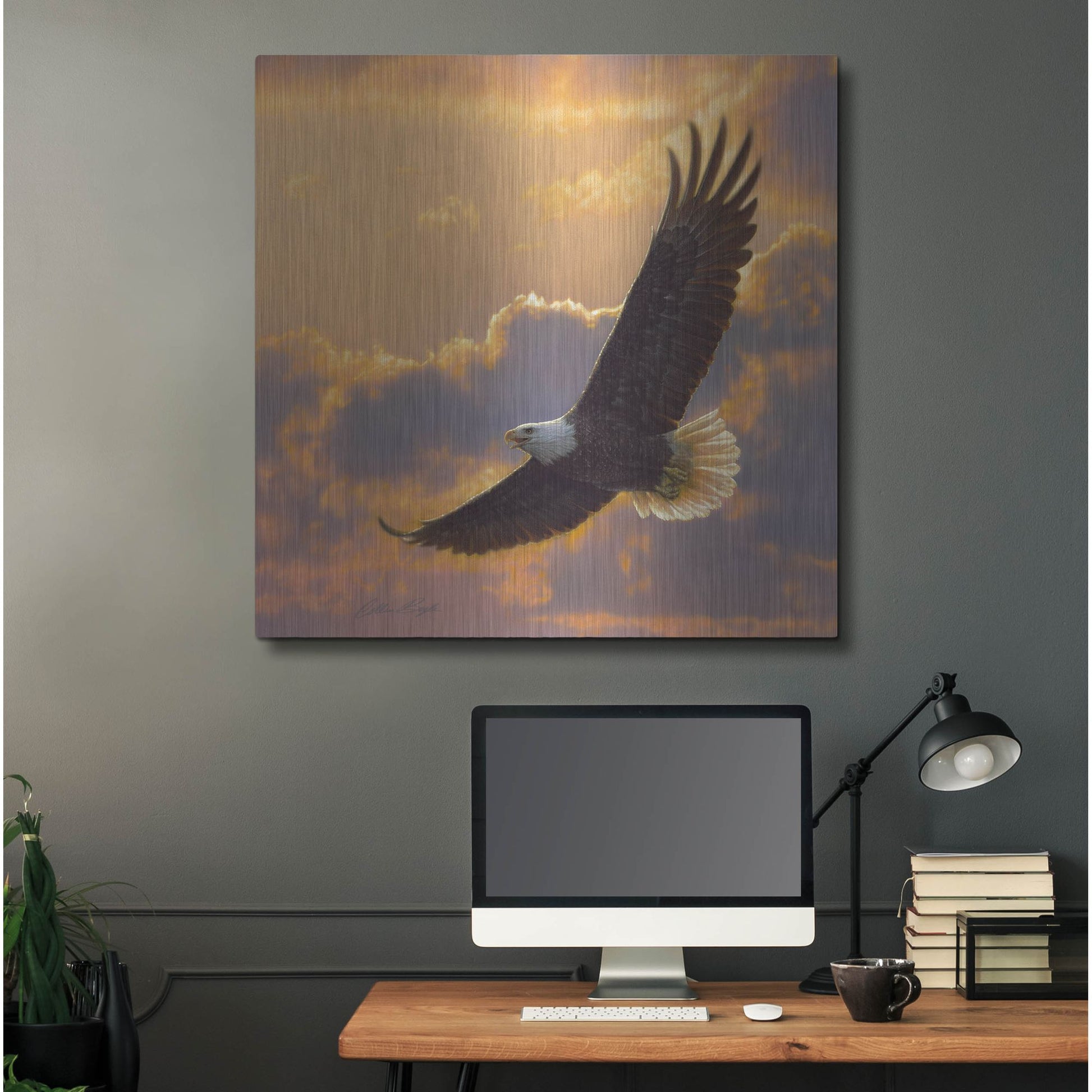 Luxe Metal Art 'Soaring Spirit' by Collin Bogle, Metal Wall Art,36x36
