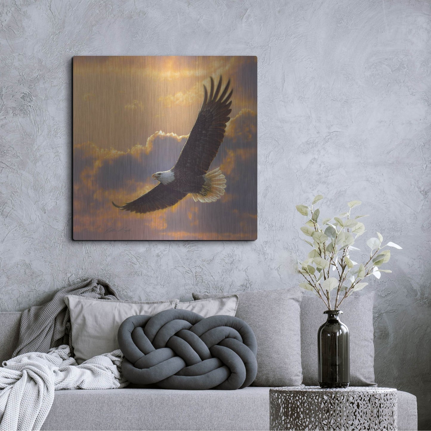 Luxe Metal Art 'Soaring Spirit' by Collin Bogle, Metal Wall Art,36x36