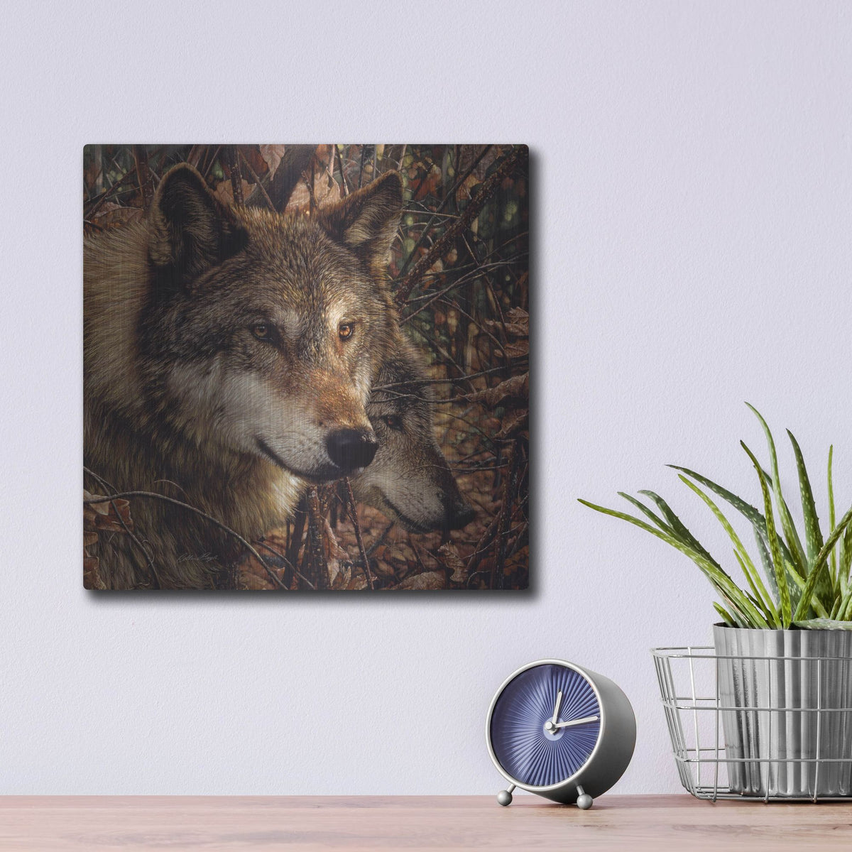 Luxe Metal Art 'Colors of Autumn' by Collin Bogle, Metal Wall Art,12x12