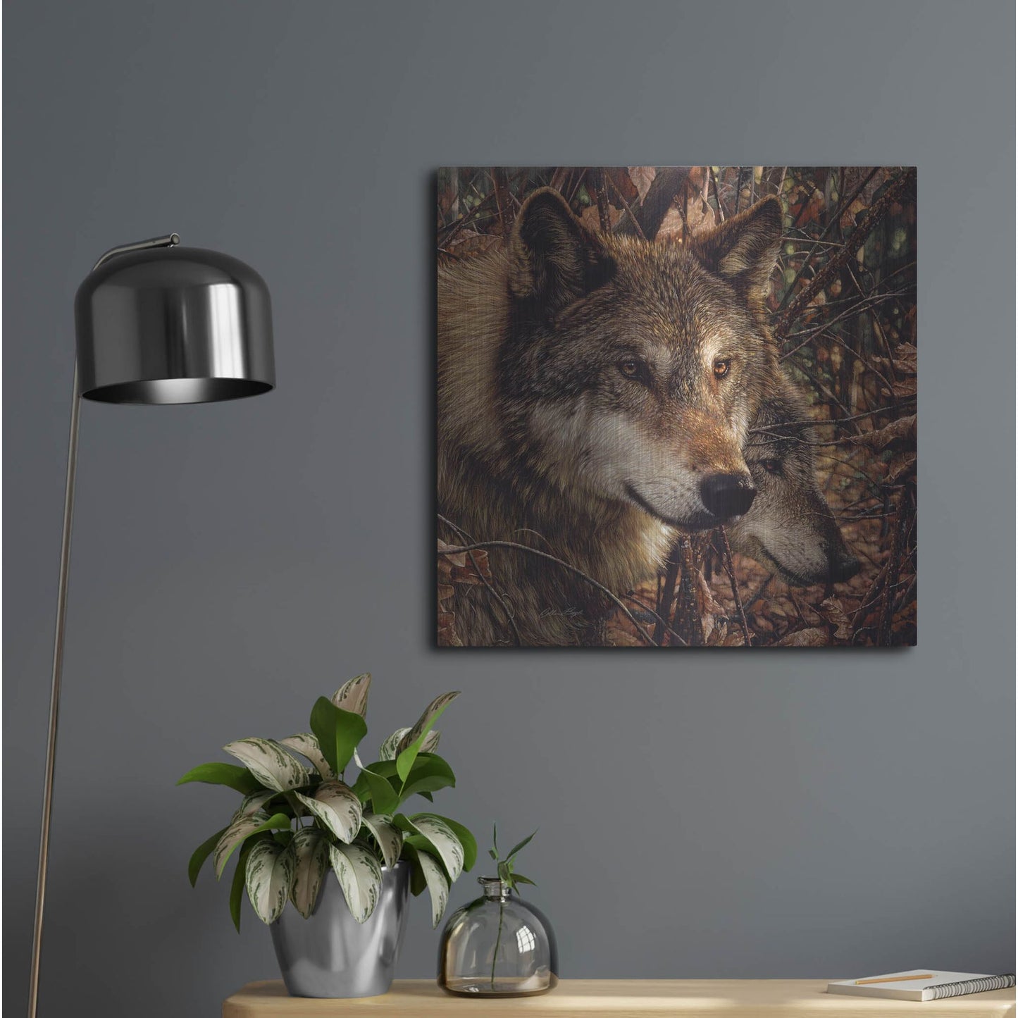 Luxe Metal Art 'Colors of Autumn' by Collin Bogle, Metal Wall Art,24x24