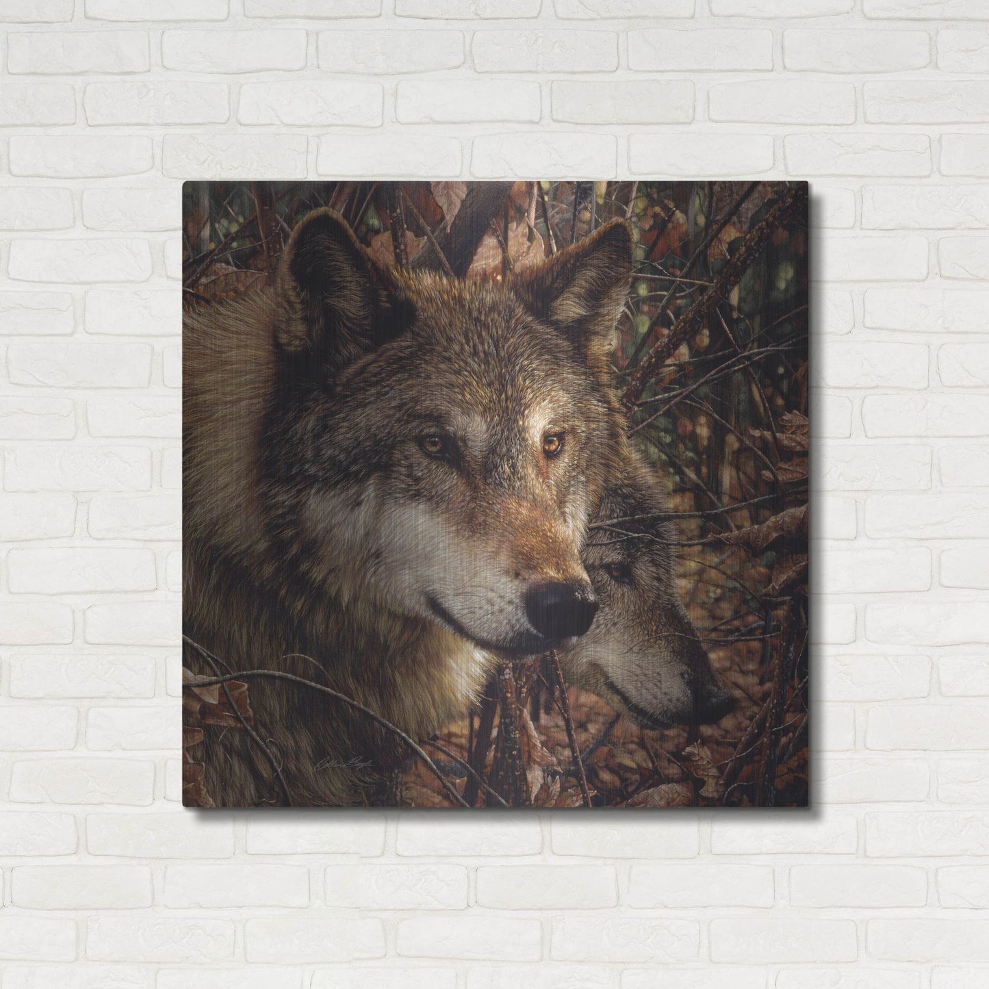 Luxe Metal Art 'Colors of Autumn' by Collin Bogle, Metal Wall Art,36x36