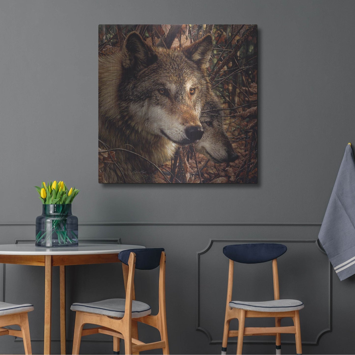 Luxe Metal Art 'Colors of Autumn' by Collin Bogle, Metal Wall Art,36x36