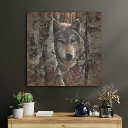 Luxe Metal Art 'Wolf Spirit' by Collin Bogle, Metal Wall Art,24x24