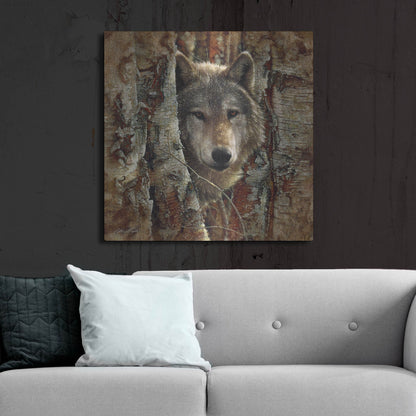 Luxe Metal Art 'Wolf Spirit' by Collin Bogle, Metal Wall Art,36x36