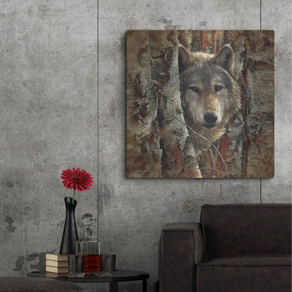 Luxe Metal Art 'Wolf Spirit' by Collin Bogle, Metal Wall Art,36x36