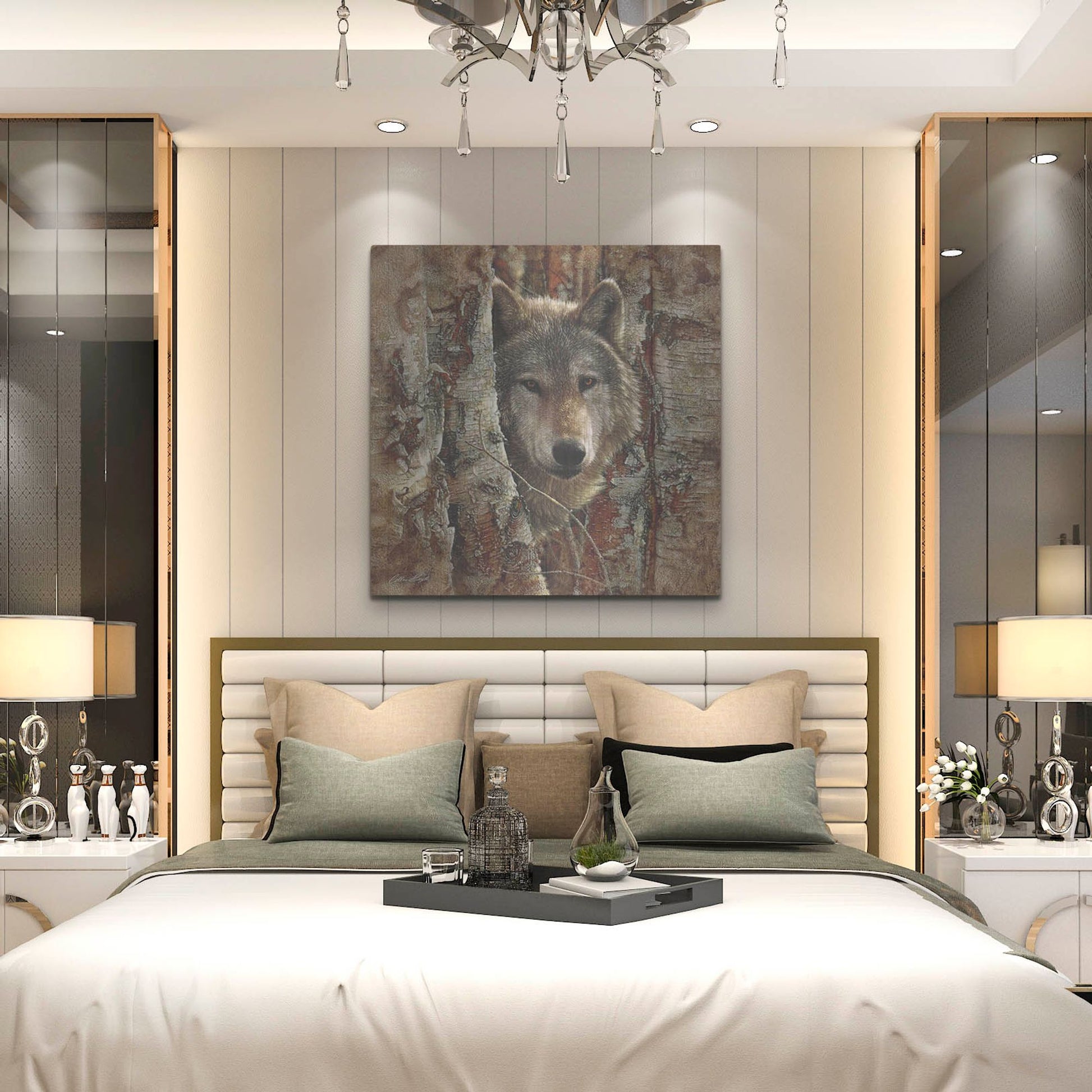 Luxe Metal Art 'Wolf Spirit' by Collin Bogle, Metal Wall Art,36x36