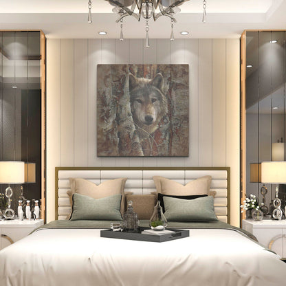 Luxe Metal Art 'Wolf Spirit' by Collin Bogle, Metal Wall Art,36x36