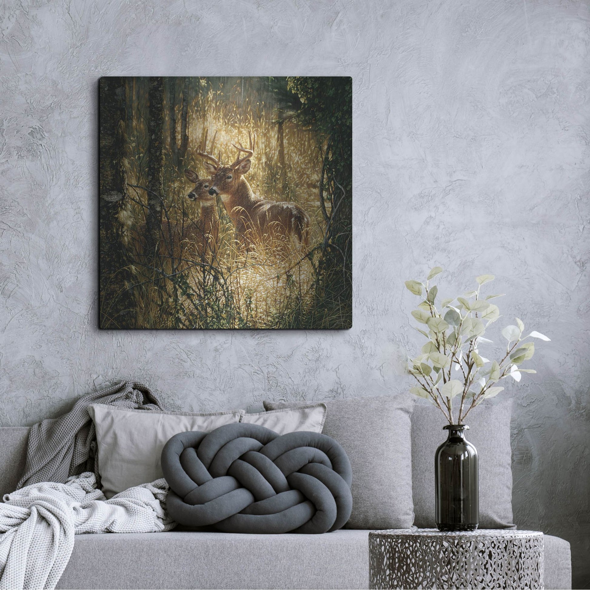 Luxe Metal Art 'A Golden Moment' by Collin Bogle, Metal Wall Art,36x36